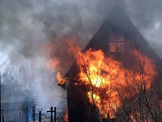 В Чайковском сгорел садовый домик