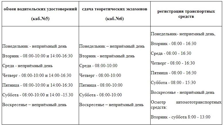 График работы гибдд в кыштыме поставить машину на учет